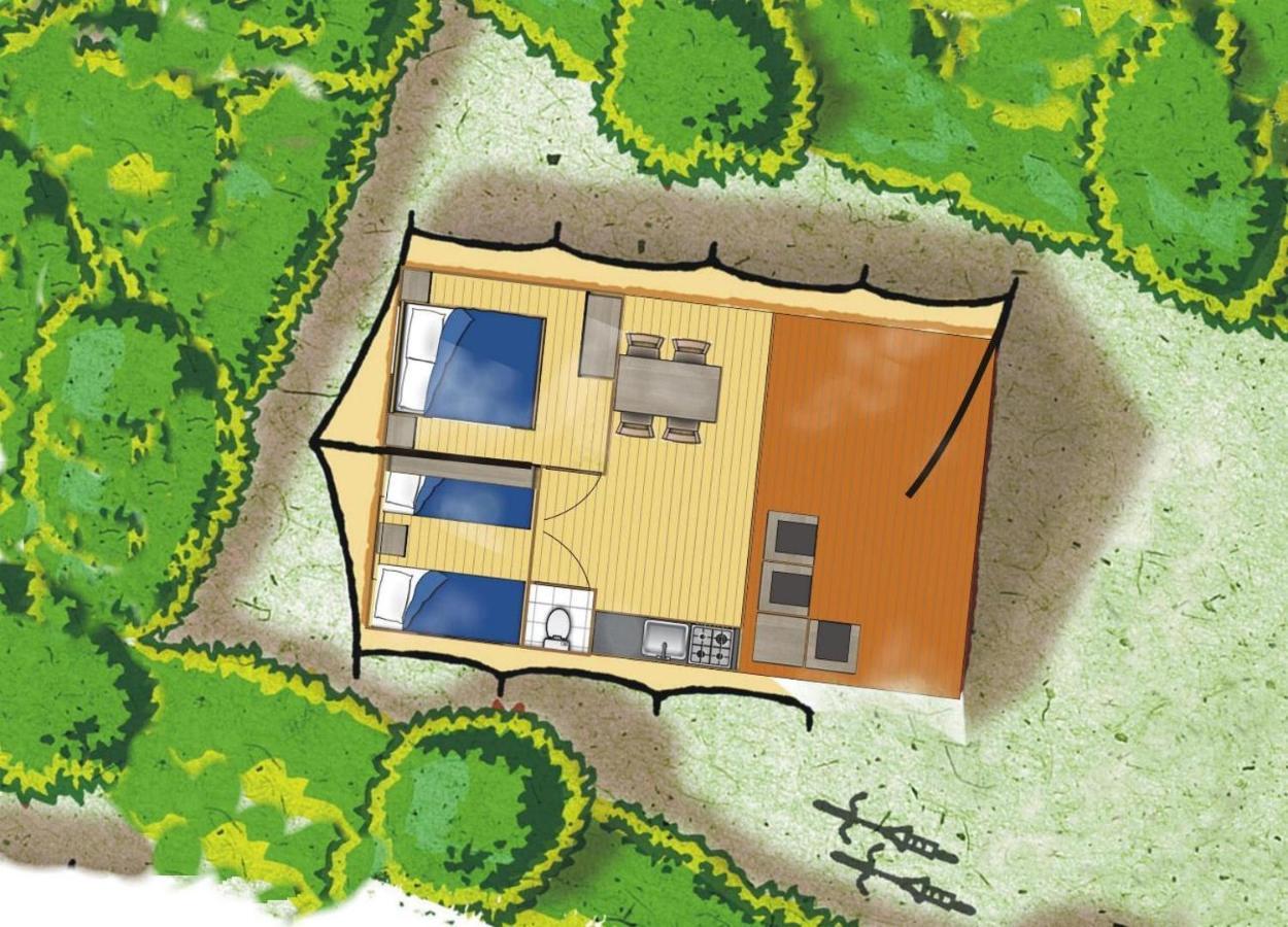 Glamping Les Arbres, Luxe Safaritent Met Zwembad Cronat 外观 照片